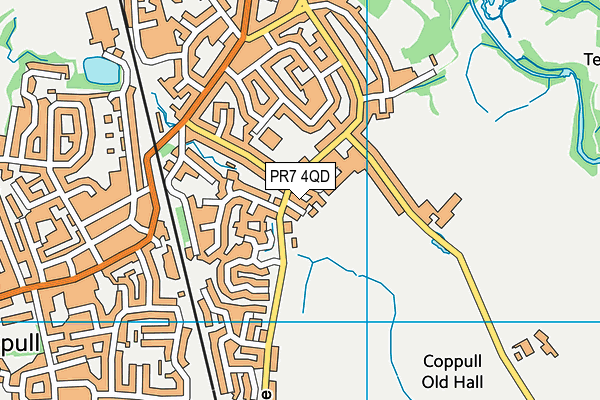 PR7 4QD map - OS VectorMap District (Ordnance Survey)