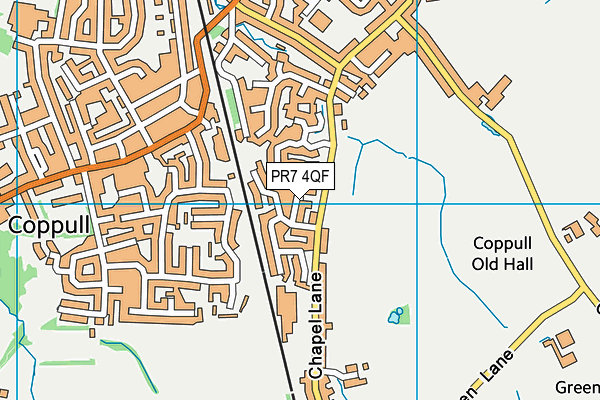 PR7 4QF map - OS VectorMap District (Ordnance Survey)