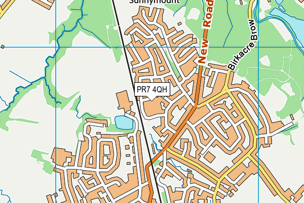 PR7 4QH map - OS VectorMap District (Ordnance Survey)