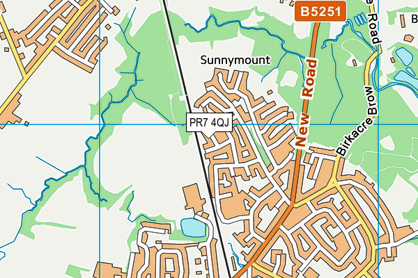 PR7 4QJ map - OS VectorMap District (Ordnance Survey)