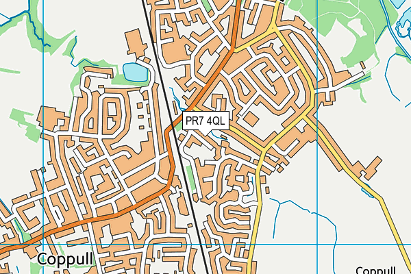 PR7 4QL map - OS VectorMap District (Ordnance Survey)