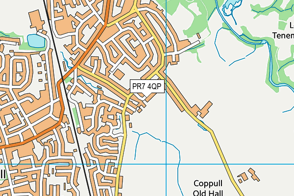 PR7 4QP map - OS VectorMap District (Ordnance Survey)