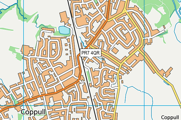 PR7 4QR map - OS VectorMap District (Ordnance Survey)