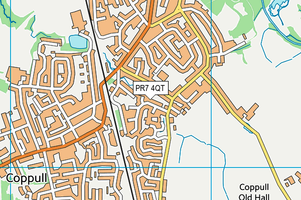 PR7 4QT map - OS VectorMap District (Ordnance Survey)