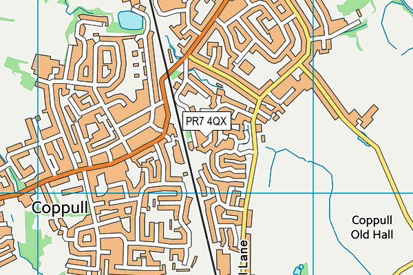 PR7 4QX map - OS VectorMap District (Ordnance Survey)