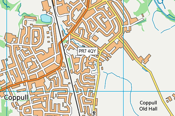 PR7 4QY map - OS VectorMap District (Ordnance Survey)