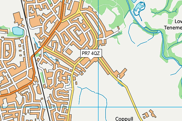 PR7 4QZ map - OS VectorMap District (Ordnance Survey)