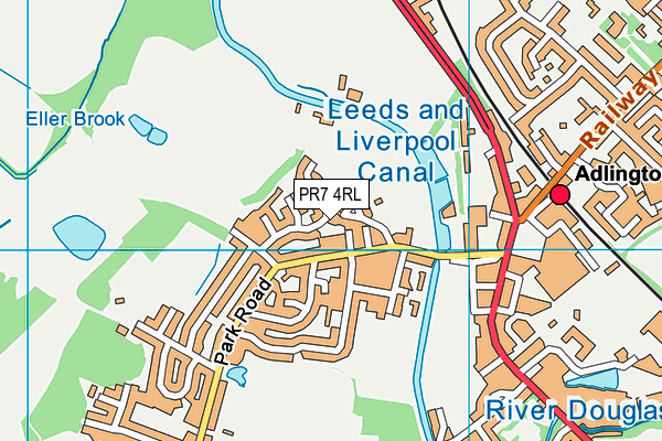 PR7 4RL map - OS VectorMap District (Ordnance Survey)