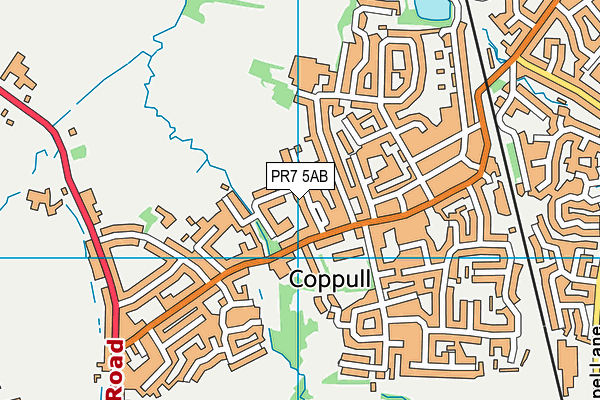 PR7 5AB map - OS VectorMap District (Ordnance Survey)