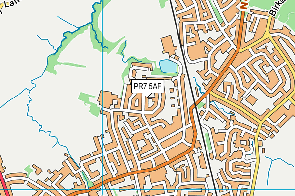 PR7 5AF map - OS VectorMap District (Ordnance Survey)