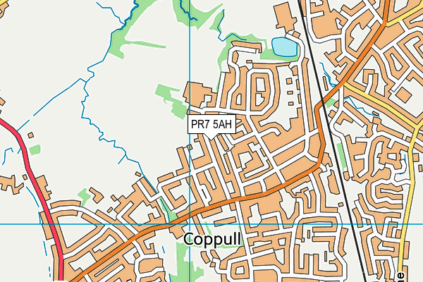 Coppull Primary School and Nursery map (PR7 5AH) - OS VectorMap District (Ordnance Survey)