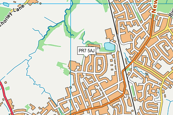PR7 5AJ map - OS VectorMap District (Ordnance Survey)