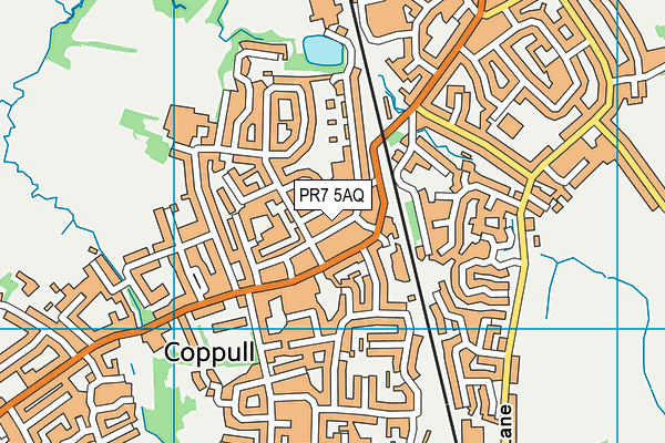 PR7 5AQ map - OS VectorMap District (Ordnance Survey)