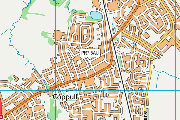 PR7 5AU map - OS VectorMap District (Ordnance Survey)