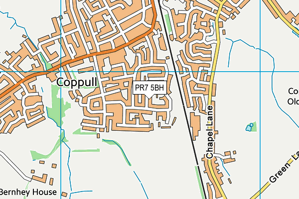 PR7 5BH map - OS VectorMap District (Ordnance Survey)