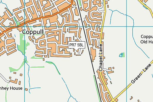 PR7 5BL map - OS VectorMap District (Ordnance Survey)