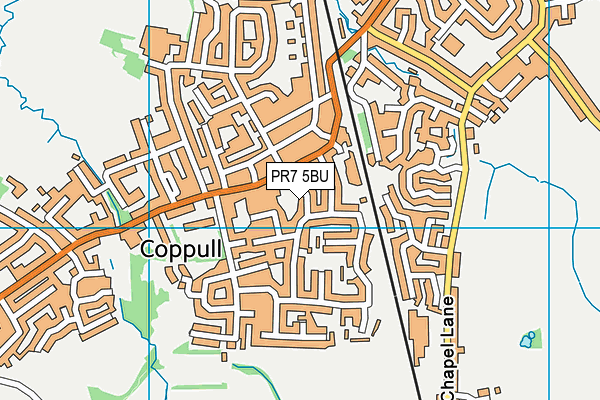 PR7 5BU map - OS VectorMap District (Ordnance Survey)
