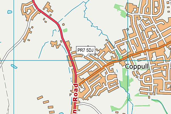 PR7 5DJ map - OS VectorMap District (Ordnance Survey)