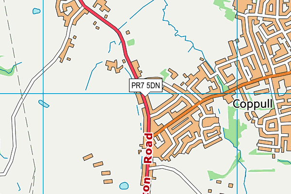 PR7 5DN map - OS VectorMap District (Ordnance Survey)
