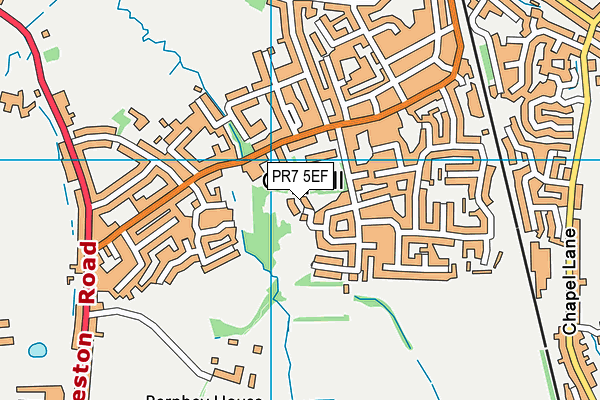 PR7 5EF map - OS VectorMap District (Ordnance Survey)