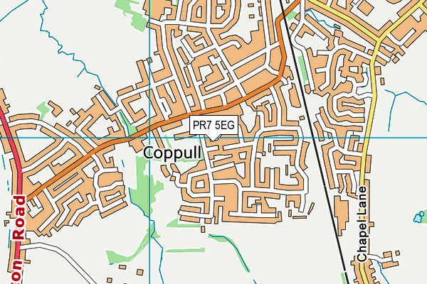 Springfield Park Leisure Centre map (PR7 5EG) - OS VectorMap District (Ordnance Survey)