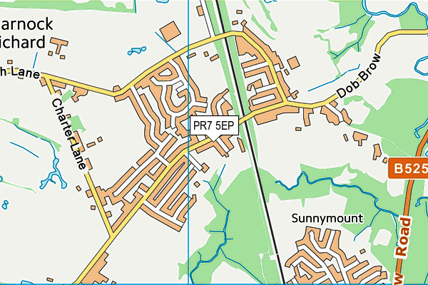 PR7 5EP map - OS VectorMap District (Ordnance Survey)