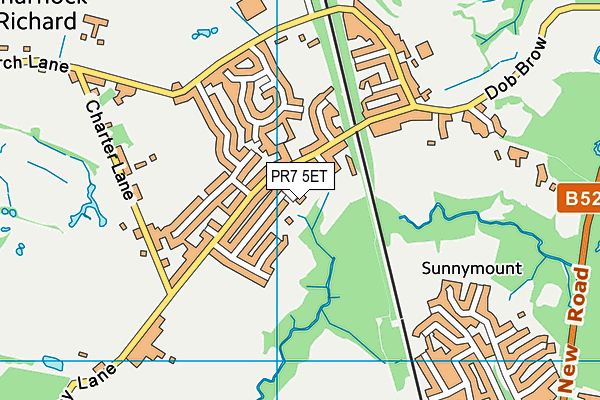 PR7 5ET map - OS VectorMap District (Ordnance Survey)