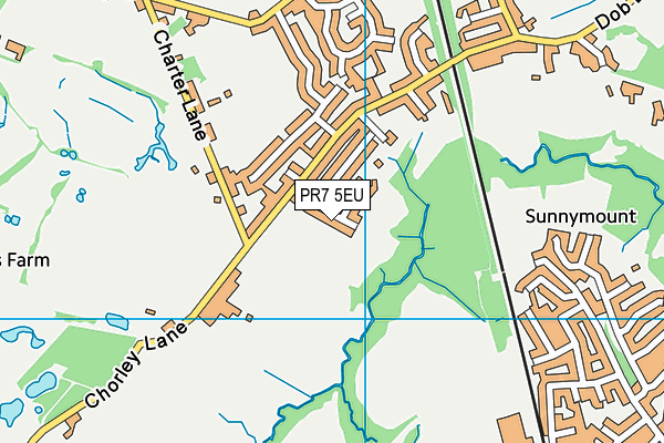 PR7 5EU map - OS VectorMap District (Ordnance Survey)