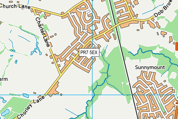 PR7 5EX map - OS VectorMap District (Ordnance Survey)