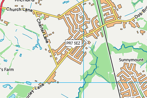 PR7 5EZ map - OS VectorMap District (Ordnance Survey)