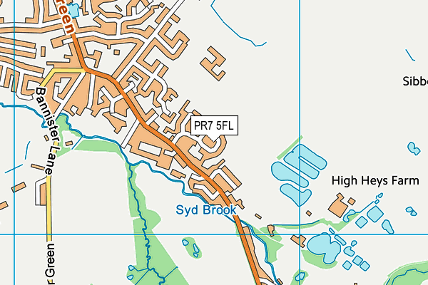 PR7 5FL map - OS VectorMap District (Ordnance Survey)
