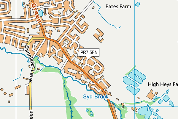 PR7 5FN map - OS VectorMap District (Ordnance Survey)
