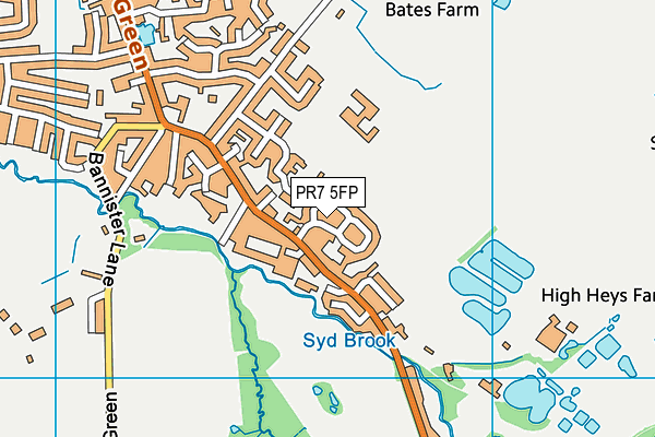 PR7 5FP map - OS VectorMap District (Ordnance Survey)