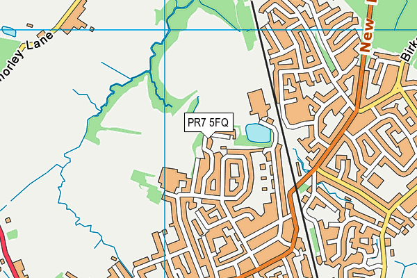 PR7 5FQ map - OS VectorMap District (Ordnance Survey)