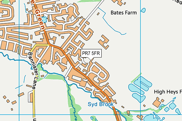 PR7 5FR map - OS VectorMap District (Ordnance Survey)