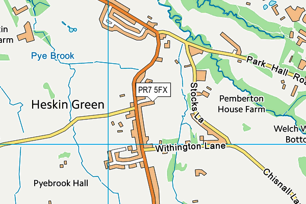 PR7 5FX map - OS VectorMap District (Ordnance Survey)