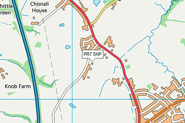 PR7 5HP map - OS VectorMap District (Ordnance Survey)