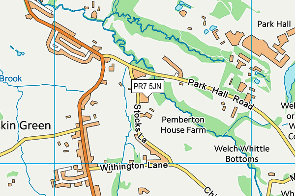 PR7 5JN map - OS VectorMap District (Ordnance Survey)