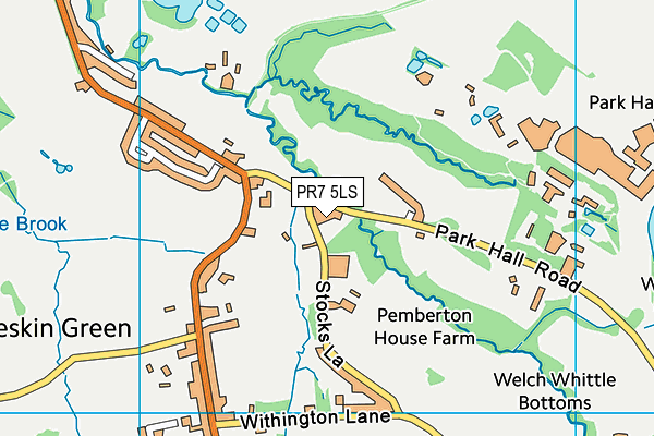 PR7 5LS map - OS VectorMap District (Ordnance Survey)