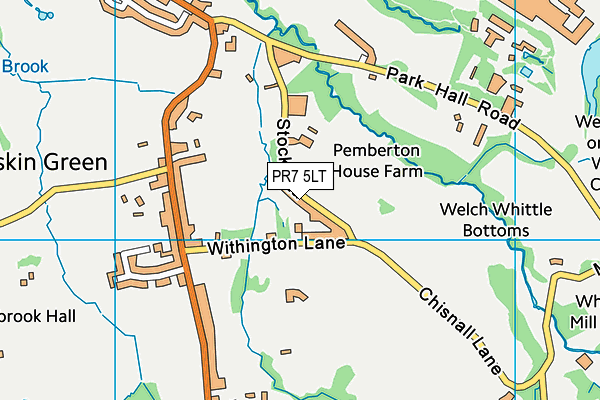 PR7 5LT map - OS VectorMap District (Ordnance Survey)