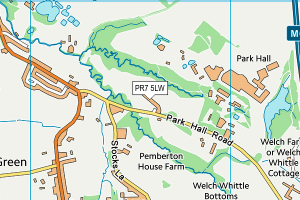 PR7 5LW map - OS VectorMap District (Ordnance Survey)