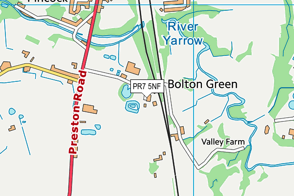 PR7 5NF map - OS VectorMap District (Ordnance Survey)