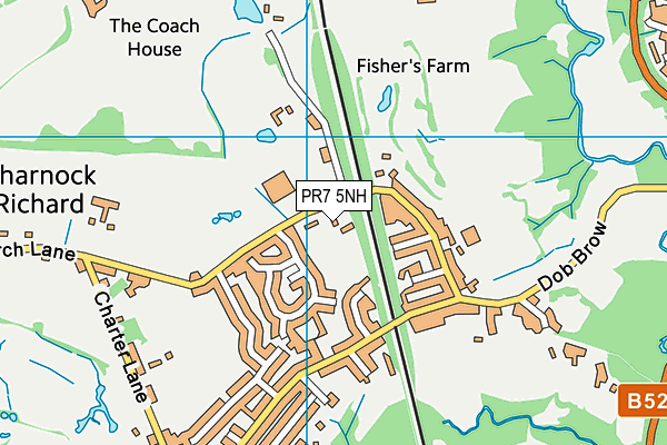 PR7 5NH map - OS VectorMap District (Ordnance Survey)
