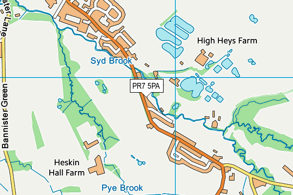 PR7 5PA map - OS VectorMap District (Ordnance Survey)