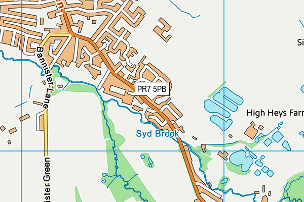 PR7 5PB map - OS VectorMap District (Ordnance Survey)