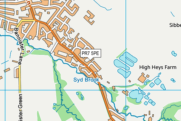 PR7 5PE map - OS VectorMap District (Ordnance Survey)