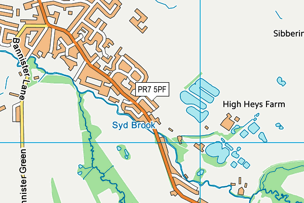 PR7 5PF map - OS VectorMap District (Ordnance Survey)