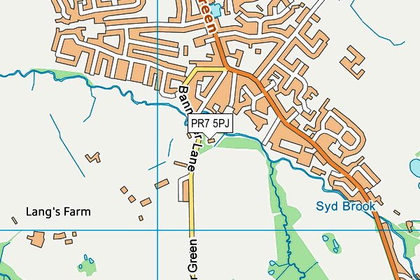 PR7 5PJ map - OS VectorMap District (Ordnance Survey)