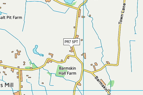 PR7 5PT map - OS VectorMap District (Ordnance Survey)