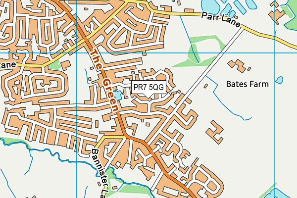 PR7 5QG map - OS VectorMap District (Ordnance Survey)